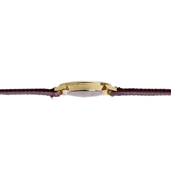 Courreges Vintage Gold Plated Ladies Paris Swiss Made Red Dial Watch Quartz 31mm